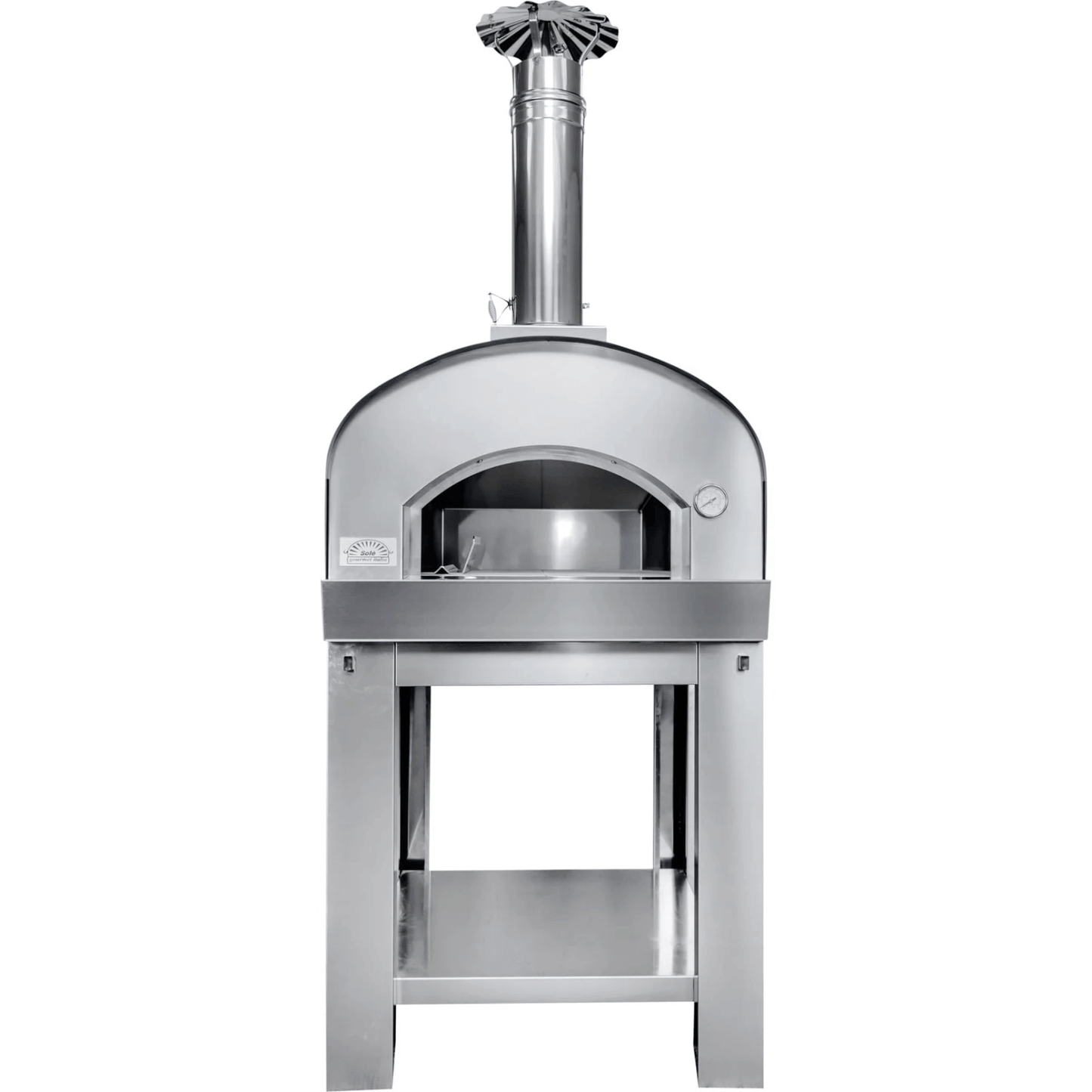 Solé Gourmet Italia Wood-fired Oven, Pepe's Pizza Ovens, Outdoor Pizza Ovens, front view