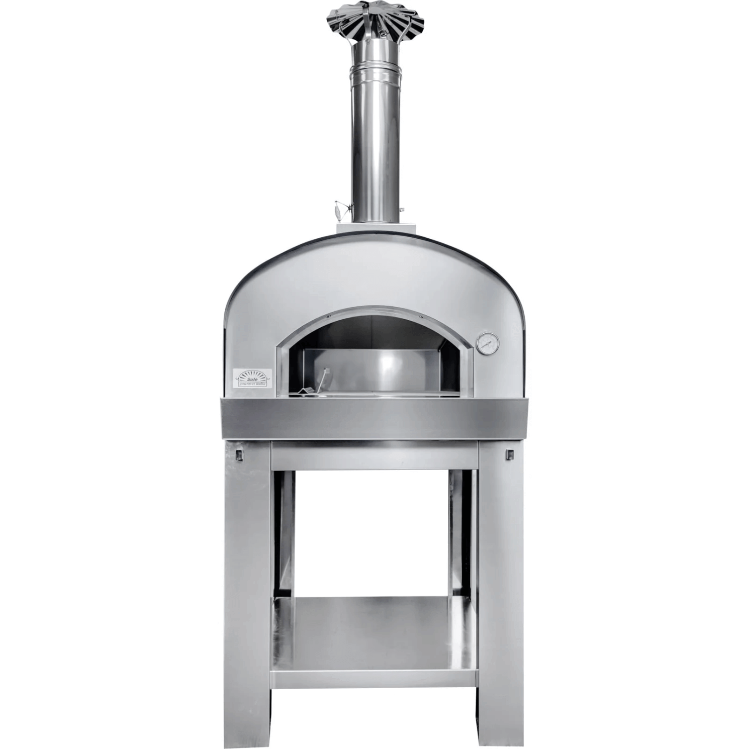 Solé Gourmet Italia Wood-fired Oven, Pepe's Pizza Ovens, Outdoor Pizza Ovens, front view