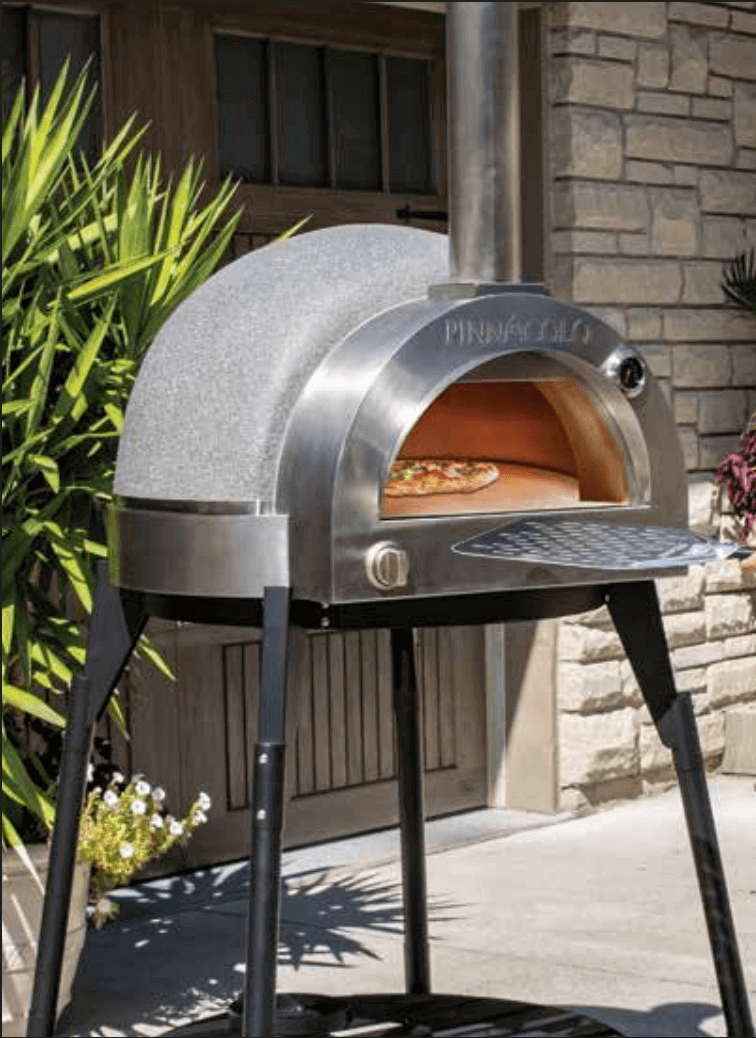 PINNACOLO L'Argilla Pizza Oven, Pepe's Pizza Ovens, Outdoor Pizza Ovens, left angle view