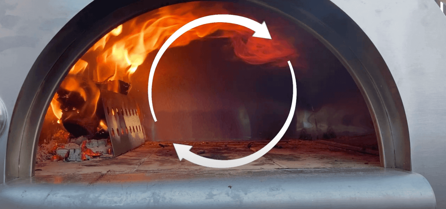 PINNACOLO Premio Pizza Oven, Pepe's Pizza Ovens, Outdoor Pizza Ovens, inside the oven view