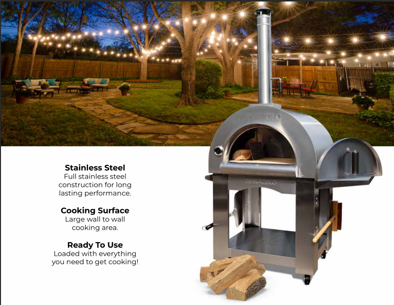 Best hybrid pizza oven, stainless steel pizza oven, Pepe's Pizza Ovens, Pinnocolo Ibrido Pizza Oven