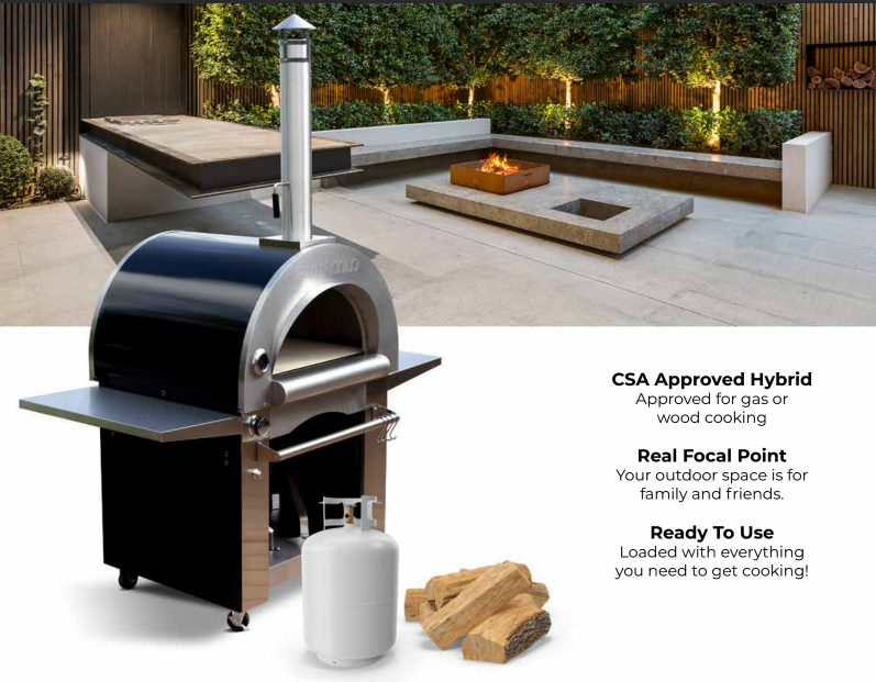 Best hybrid pizza oven, stainless steel pizza oven, Pepe's Pizza Ovens, Pinnocolo Ibrido Pizza Oven