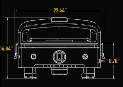 Halo Versa 16 Pizza Oven, Pepe's Pizza Ovens, Outdoor Pizza Ovens, blueprint view