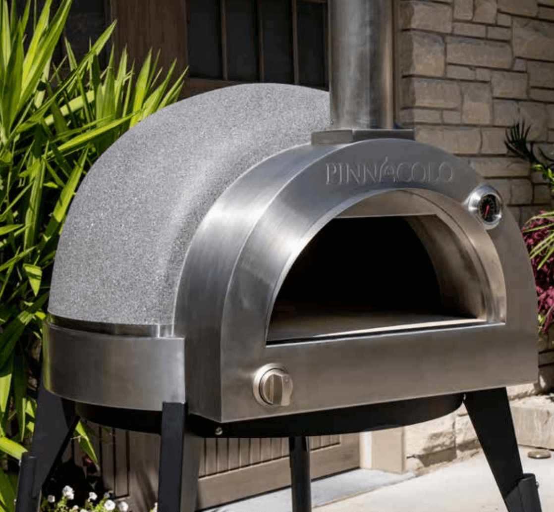  PINNACOLO L'Argilla Pizza Oven, Pepe's Pizza Ovens, Outdoor Pizza Ovens, close up left angle view